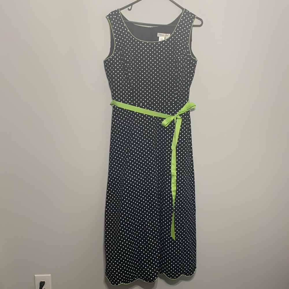 Coldwater Creek Black and White Polka Dot Dress